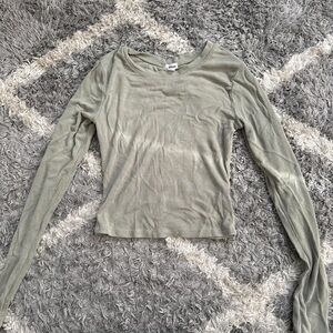 sage green long sleeve + tank top